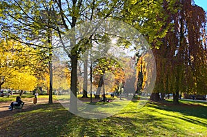 City park of Annecy, France