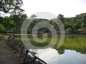 Roman city park to Rome in Italy.