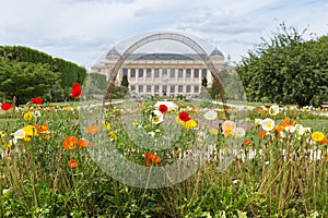 City park Jardin des Plants with natural history museum in Paris photo