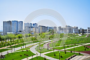 City park near Mamayev Kurgan in Volgograd