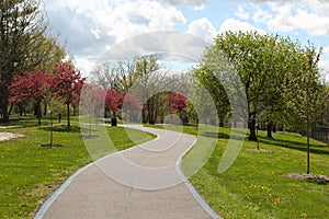 City Park Path in Springtime