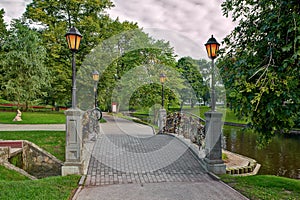 City park in Riga, Latvia.