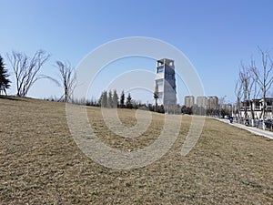 City Park in spring, Hancheng Lake Park in the northern suburb of Xi`an, Shaanxi Province, China