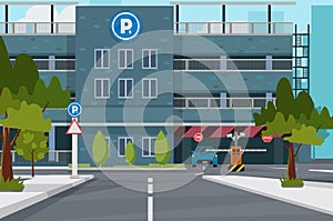 City parking place, vector illustration for you project