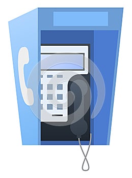 City payphone - modern flat design style single isolated object