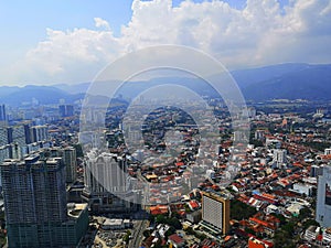 The city of penang from the sky bridge