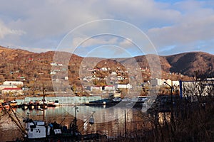 the city of Petropavlovsk-Kamchatsky in autumn