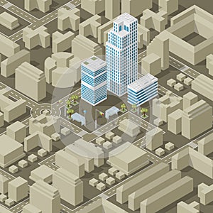 City plan isometric