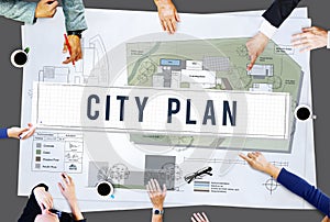 City Plan Municipality Community Town Management Concept photo
