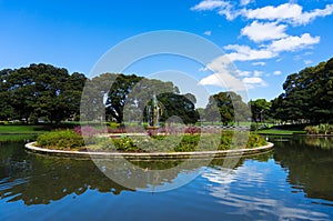 City pond and fountain, Sydney University park