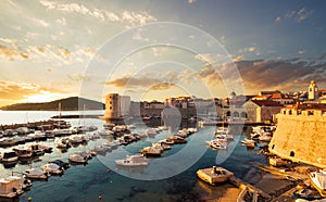 City port in Dubrovnik. Croatia. photo