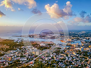 City of Port louis from signal mountain mauritius