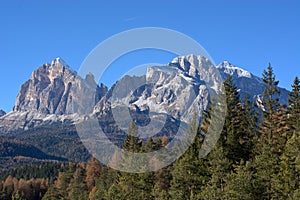 The Ampezzo Dolomites a wonderful autumn day photo