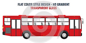 City public bus for advertisement template. Flat Vector