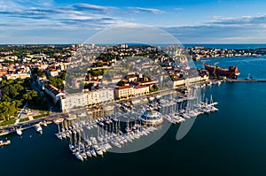 City of Pula aerial view photo