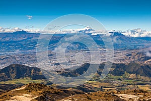 City of Quito from the Guagua Pichincha volcano