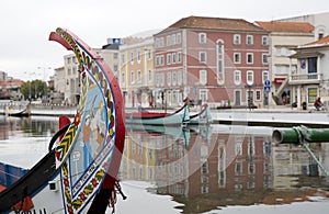City reflections in the river,Aveiro Portugal