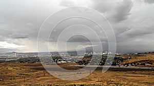 City of Reno in rain