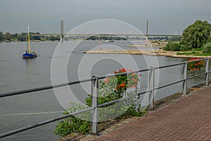 the city of Ress at the rhine river in germany