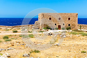 City Rethymno on beach of Island Crete