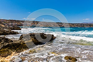 City Rethymno on beach of Island Crete