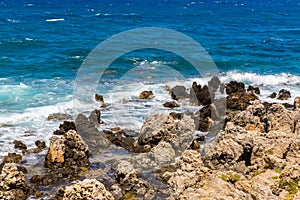 City Rethymno on beach of Island Crete