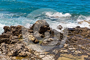 City Rethymno on beach of Island Crete