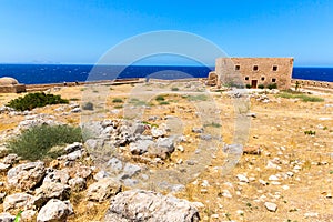 City Rethymno on beach of Island Crete