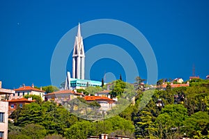 City of Rijeka hill church view