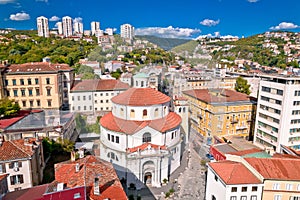 City of Rijeka saint Vid cathedral aerial view