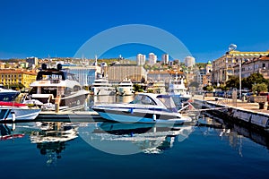 City of Rijeka yachting waterfront view