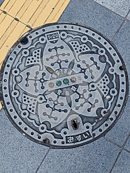 City road man hole cover Tokyo