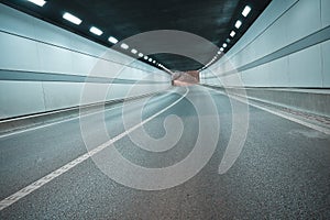 City road tunnel of night scene