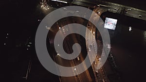 City Roads at Night Nigeria Drone 06. High quality