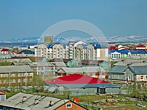 The city of Salekhard in the summer. The polar in Russia