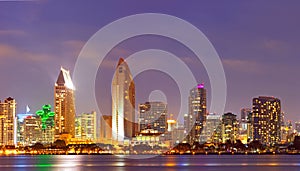 City of San Diego California sunset panorama photo