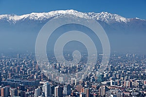 City of Santiago, capital of Chile.