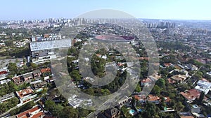 City of Sao Paulo, Brazil. Club football or Morumbi Stadium or Cicero Pompeu Toledo Stadium in the background.