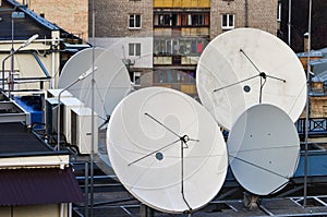 City satellite dishes