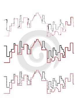 City scape handdraw and line