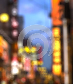 City scape out of focus