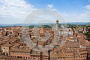 City scape roofs Siena, Tuscany, Toscana, Italy, Italia