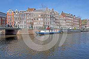City scenic from  in the Jordaan in Amsterdam in the Netherlands photo