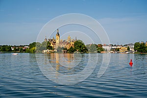 City of Schwerin Germany, seen from the lake