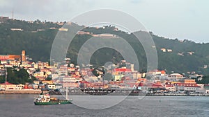 City on sea coast. St. George`s, Grenada