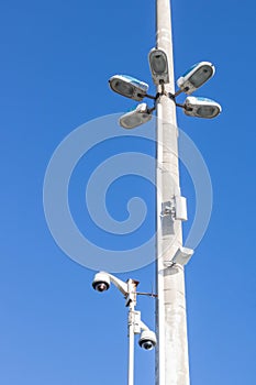City security, camera surveillance and street lighting