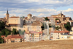Segovia city, seen from the mirador de la Piedad, Spain photo