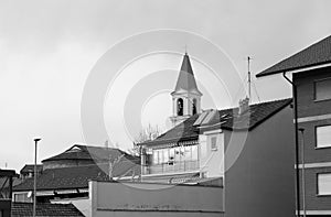 City of Settimo Torinese, Italy in black and white