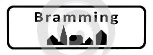City sign of Bramming