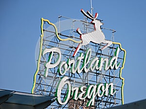 City Sign of Downtown Portland, Oregon